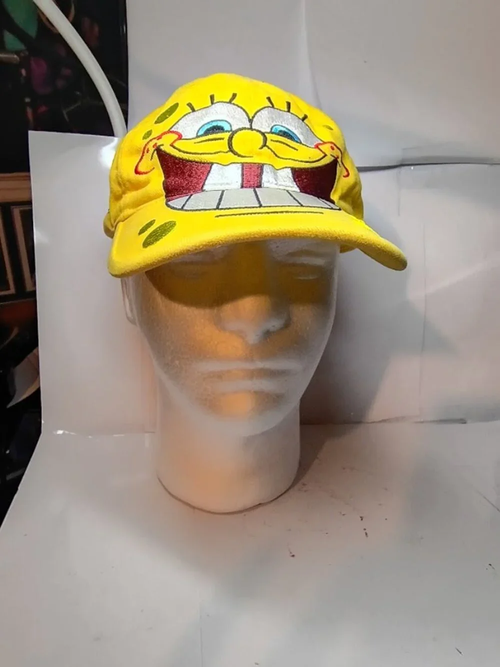 Lot of 2 Vintage Kids Hats: SpongeBob from 2007 and Spider-Man from 2003